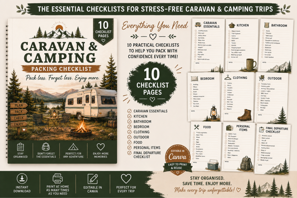 🚐 Caravan & Camping Packing Checklist 10 pages 🚐 Caravan & Camping Packing Checklist 10 pages