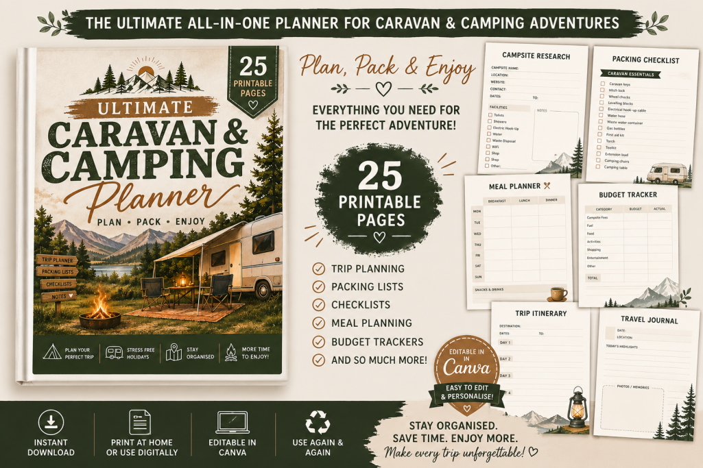 Ultimate Caravan & Camping Planner 25 pages Ultimate Caravan & Camping Planner 25 pages