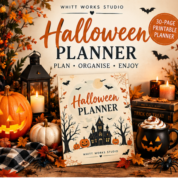 Halloween Planner | 30-Page Printable Halloween Planner Halloween Planner | 30-Page Printable Halloween Planner | Whitt Work